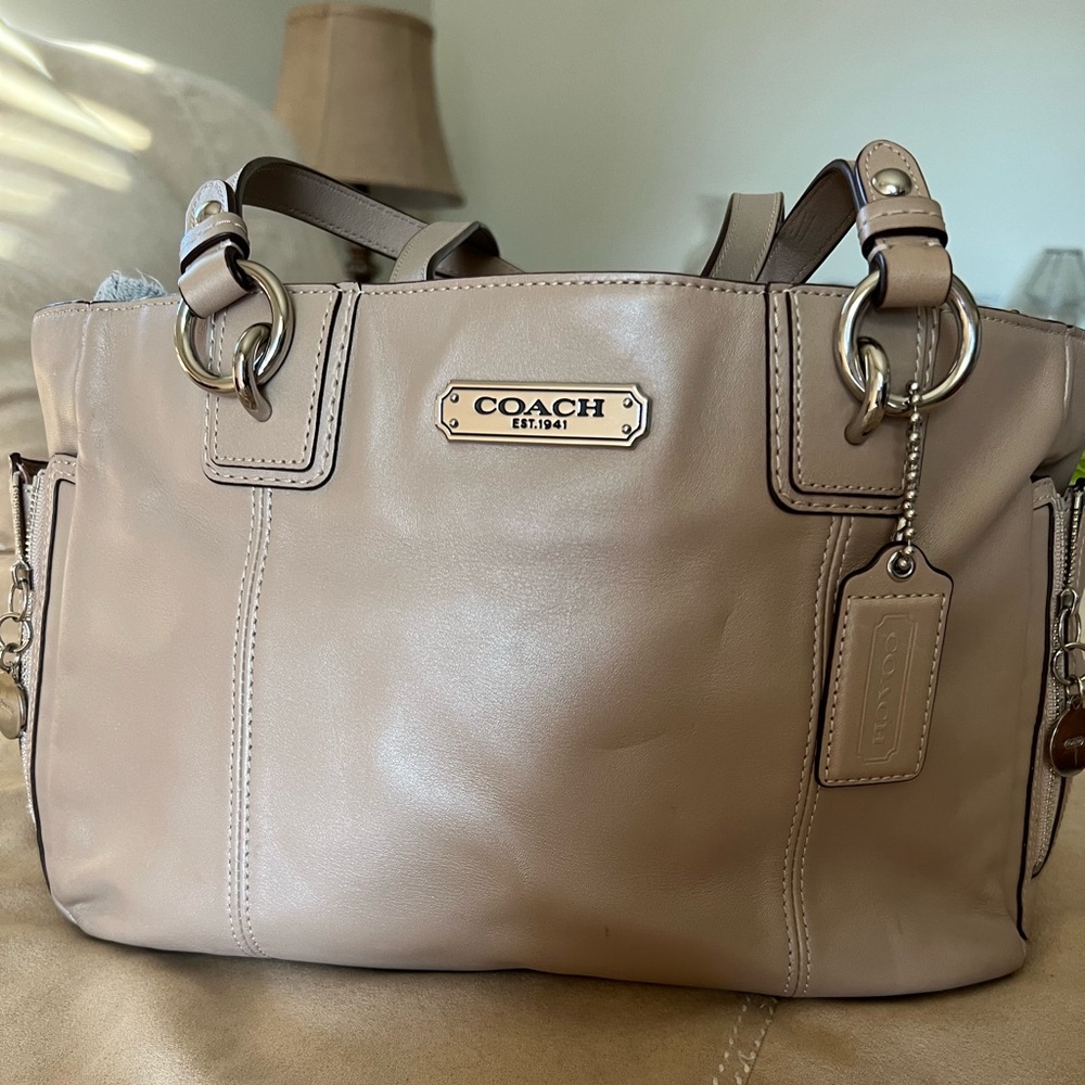 Coach Purse Light Tan Leather